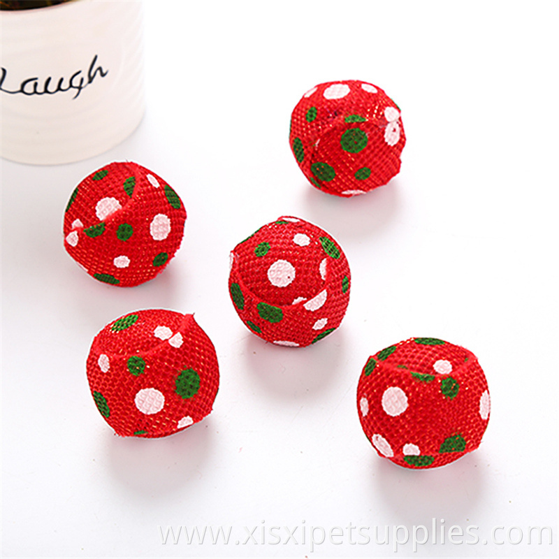 red cat ball toy with rattle pet products